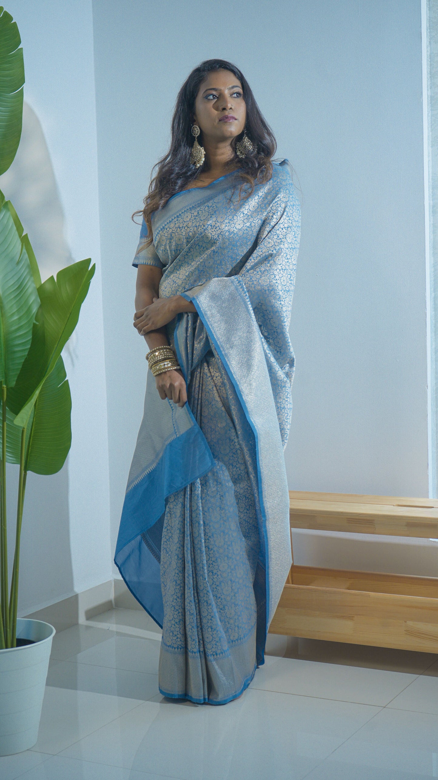 Cobalt Blue Kubera Pattu