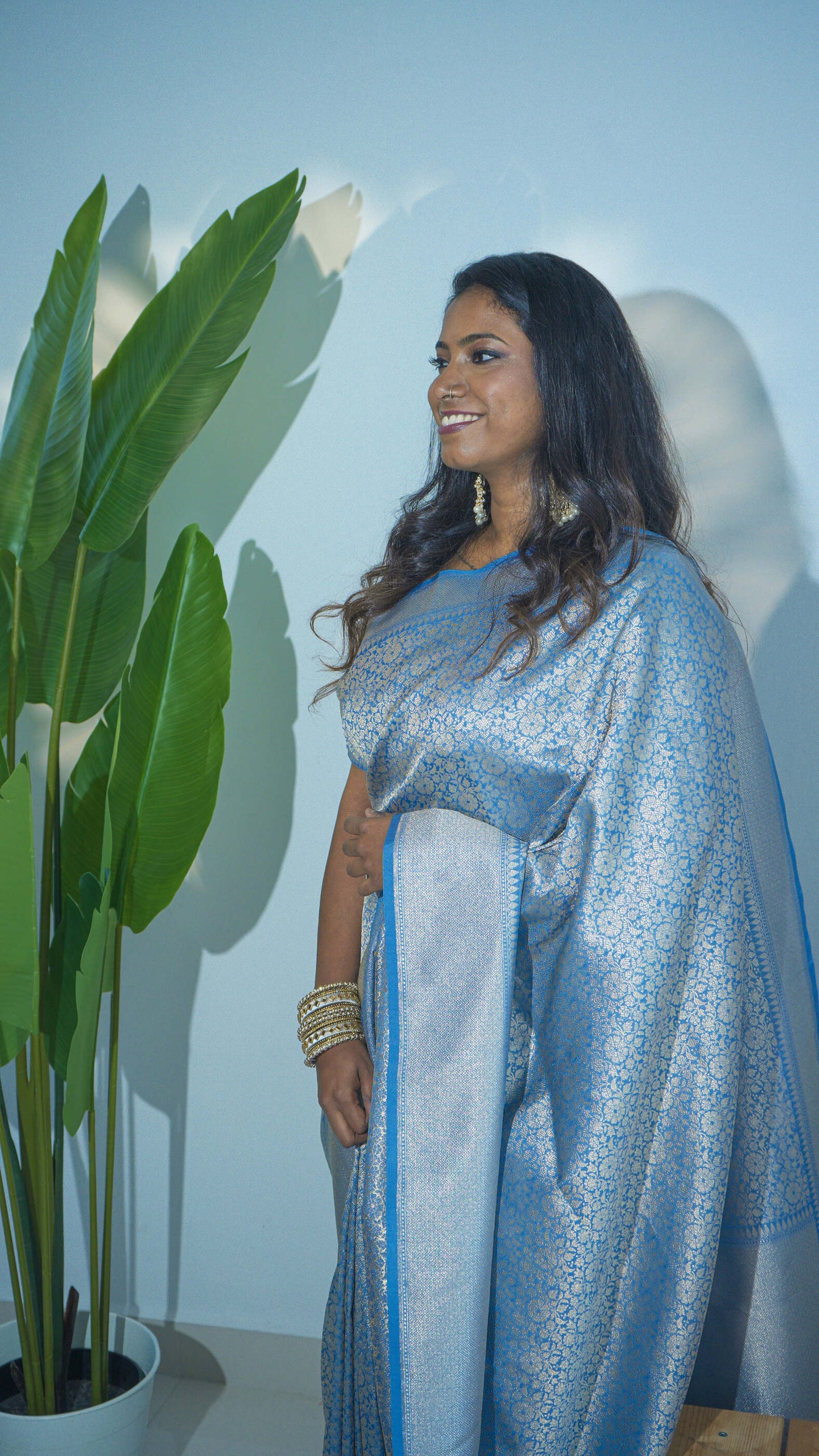 Cobalt Blue Kubera Pattu