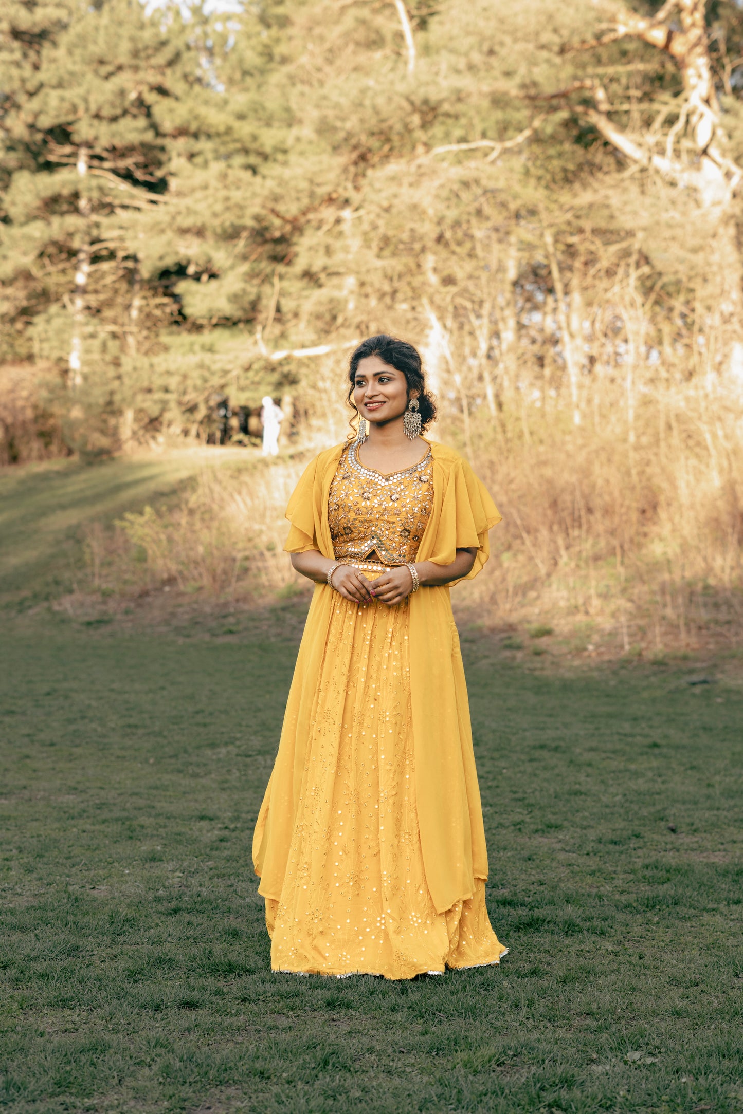 Yellow Gold Mirror Blouse