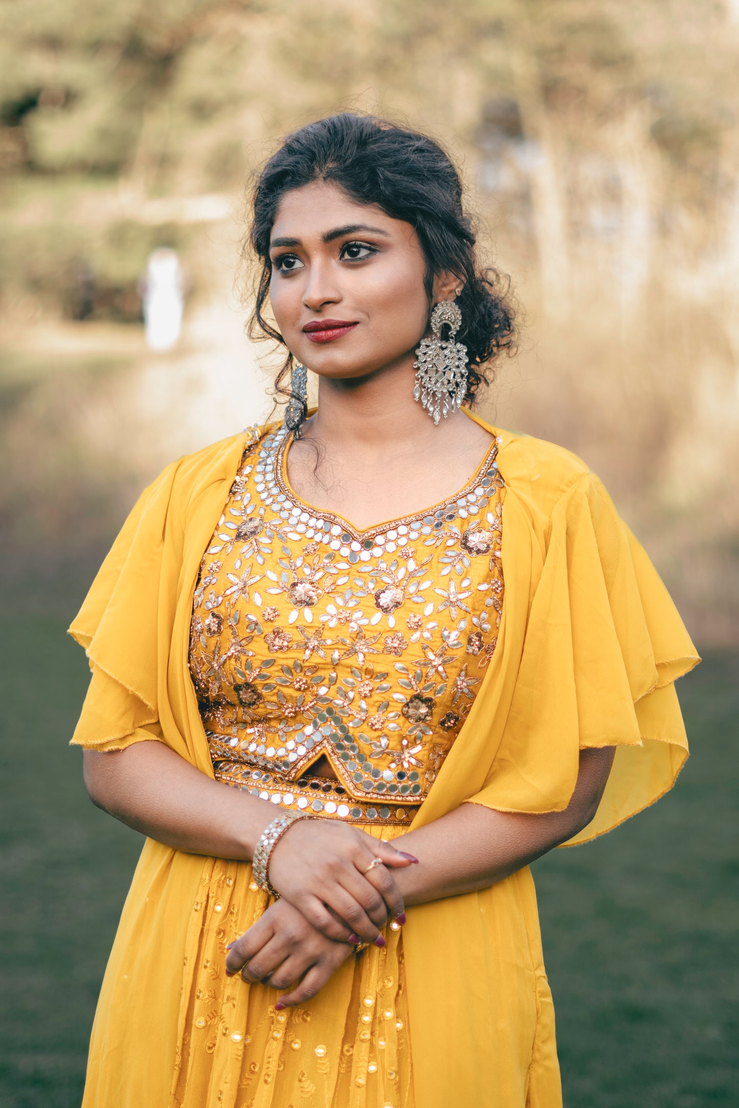 Yellow Gold Mirror Blouse