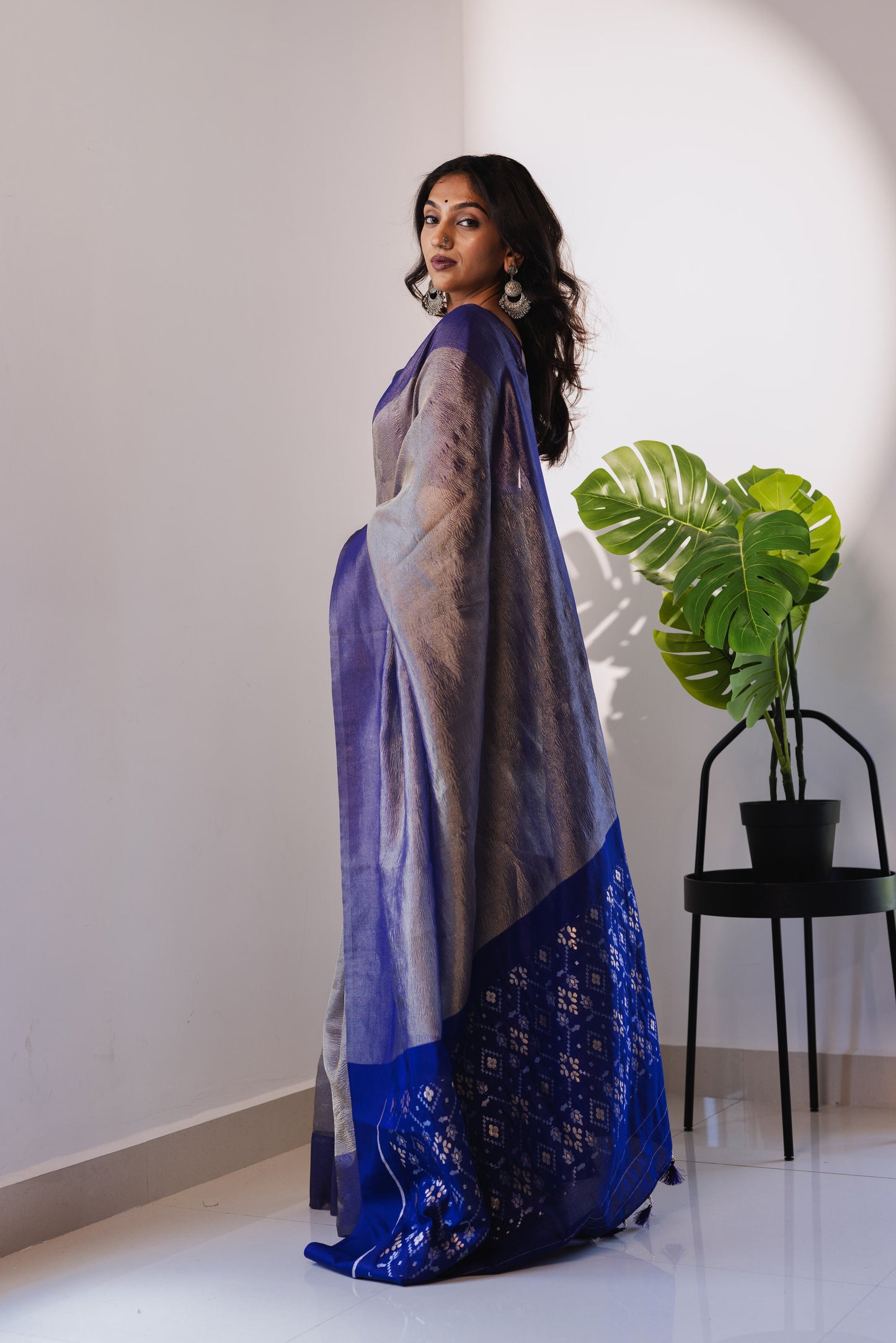 Blue Tissue Silk